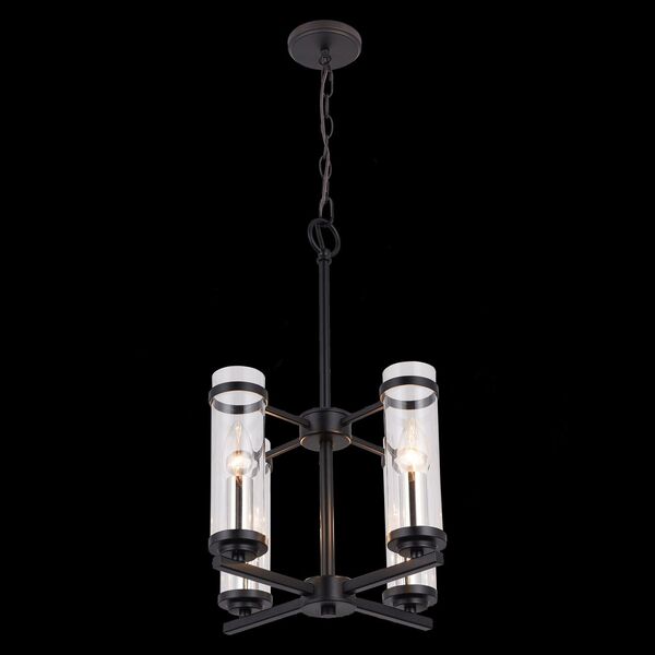Люстра подвесная ST-Luce Bichero [Черный, Никель/Прозрачный E14 4*60W]