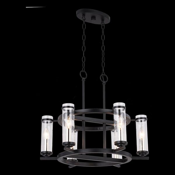 Люстра подвесная ST-Luce Bichero [Черный, Никель/Прозрачный E14 6*60W]