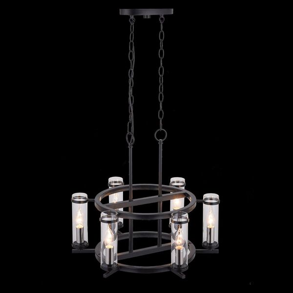 Люстра подвесная ST-Luce Bichero [Черный, Никель/Прозрачный E14 6*60W]