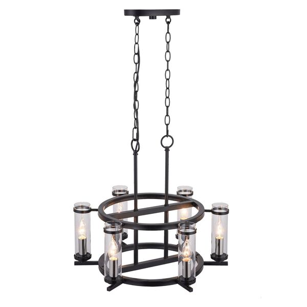 Люстра подвесная ST-Luce Bichero [Черный, Никель/Прозрачный E14 6*60W]