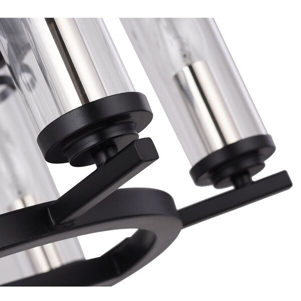 Люстра подвесная ST-Luce Bichero [Черный, Никель/Прозрачный E14 6*60W]
