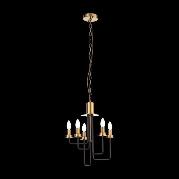 Люстра подвесная ST-Luce Delavera [Коричневый, Бронза/Бежевый E14 5*60W]
