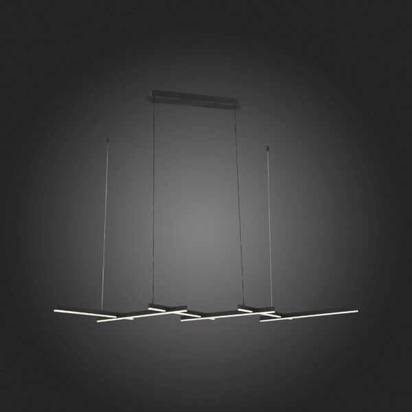 Люстра подвесная ST-Luce Basoni  [Черный/Белый LED 6*14W]