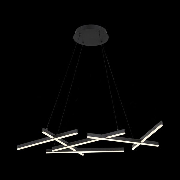 Люстра подвесная ST-Luce Basoni  [Черный/Белый LED 6*13W]