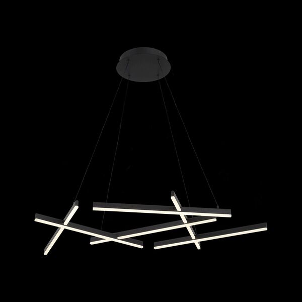 Люстра подвесная ST-Luce Basoni  [Черный/Белый LED 6*13W]