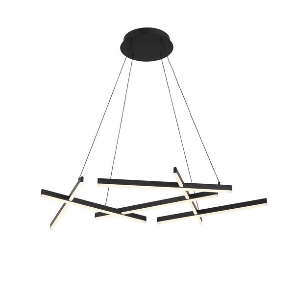 Люстра подвесная ST-Luce Basoni  [Черный/Белый LED 6*13W]