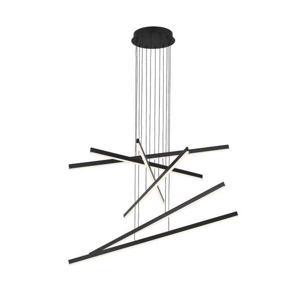 Люстра подвесная ST-Luce Basoni  [Черный/Белый LED 1*100W]