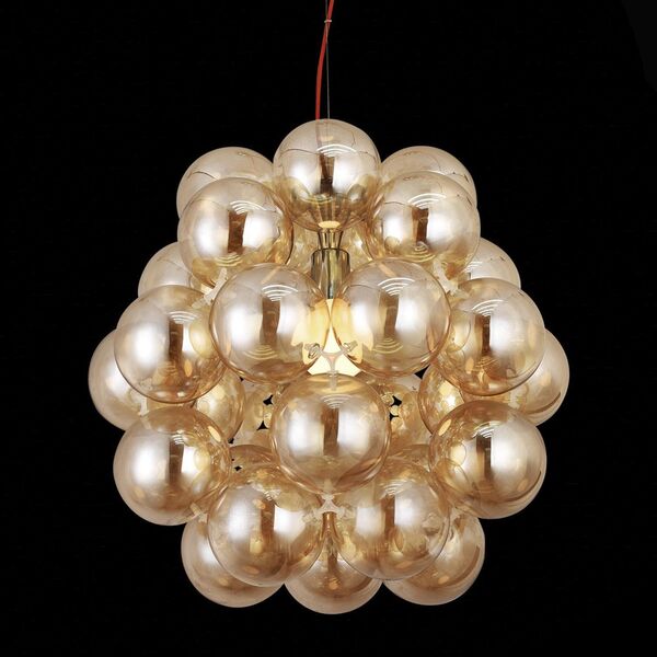 Люстра подвесная ST-Luce Odetta [Хром/Янтарный E27 3*60W]