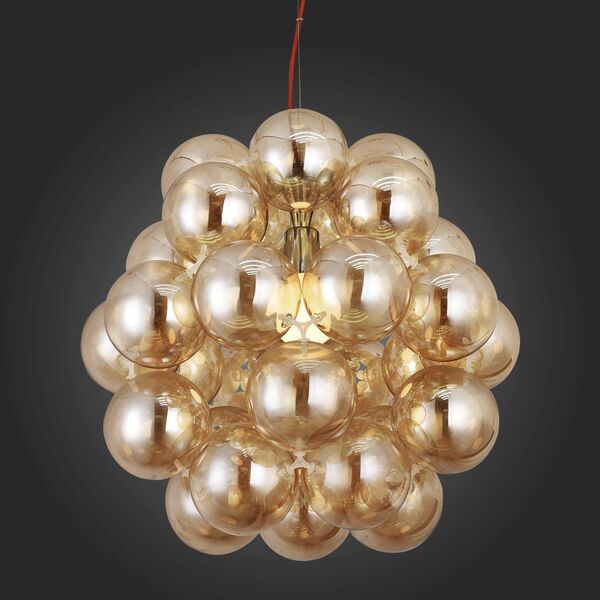 Люстра подвесная ST-Luce Odetta [Хром/Янтарный E27 3*60W]