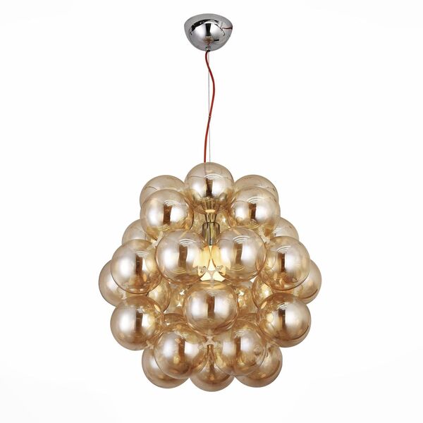 Люстра подвесная ST-Luce Odetta [Хром/Янтарный E27 3*60W]