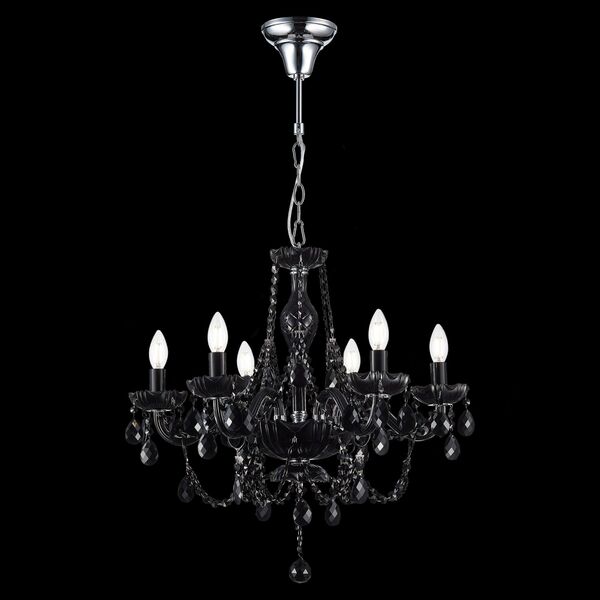 Люстра подвесная ST-Luce Odilia [Черный, Хром/Черный E14 6*40W]