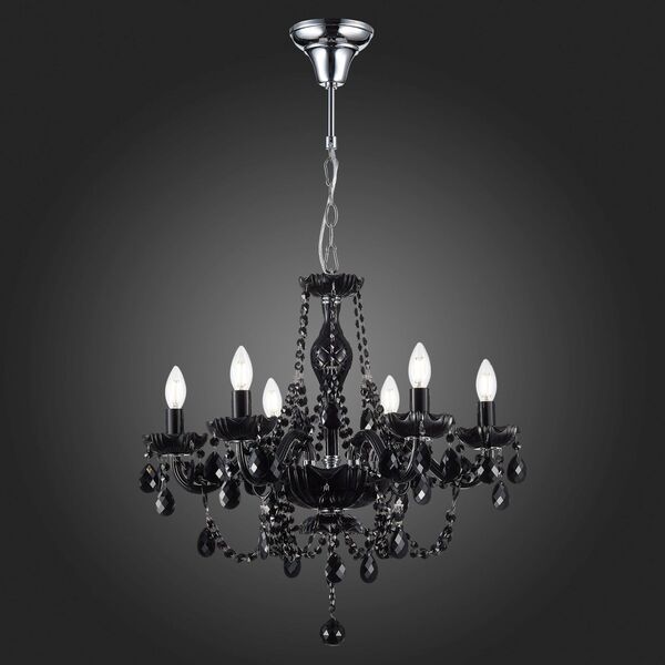 Люстра подвесная ST-Luce Odilia [Черный, Хром/Черный E14 6*40W]
