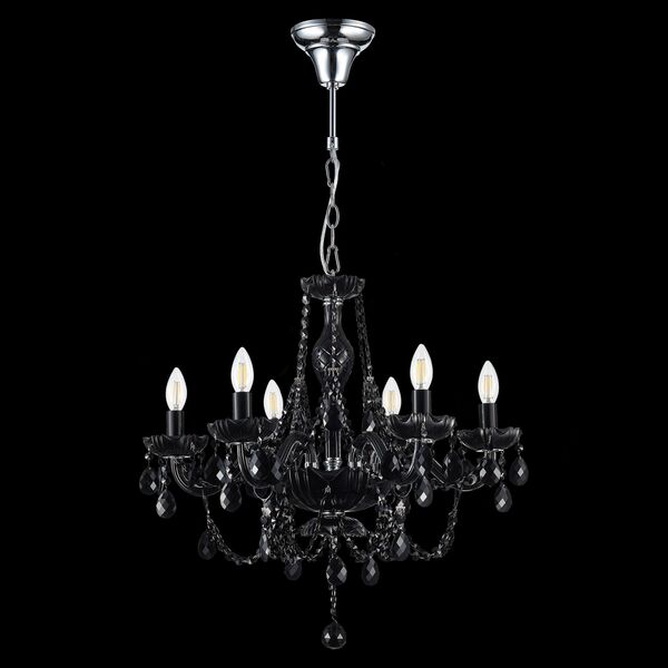 Люстра подвесная ST-Luce Odilia [Черный, Хром/Черный E14 6*40W]