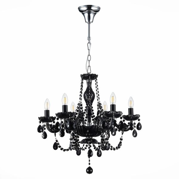 Люстра подвесная ST-Luce Odilia [Черный, Хром/Черный E14 6*40W]