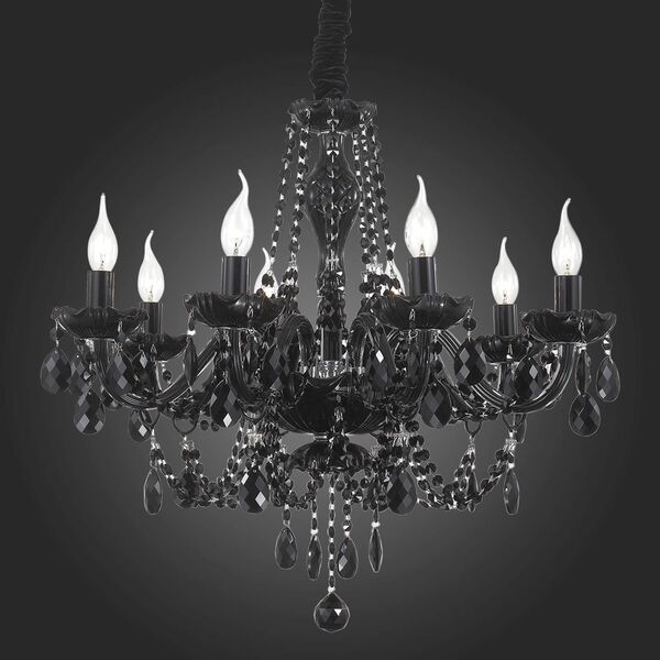 Люстра подвесная ST-Luce Odilia [Черный, Хром/Черный E14 8*40W]