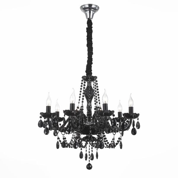 Люстра подвесная ST-Luce Odilia [Черный, Хром/Черный E14 8*40W]