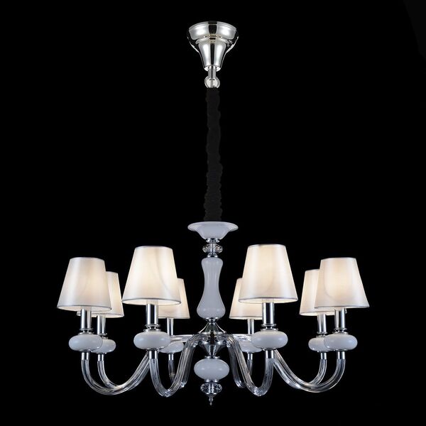 Люстра подвесная ST-Luce Lume [Хром, Белый, Прозрачный/Белый E14 8*40W]
