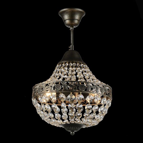 Люстра подвесная ST-Luce Anticato [Черное золото/Прозрачный E14 3*40W]