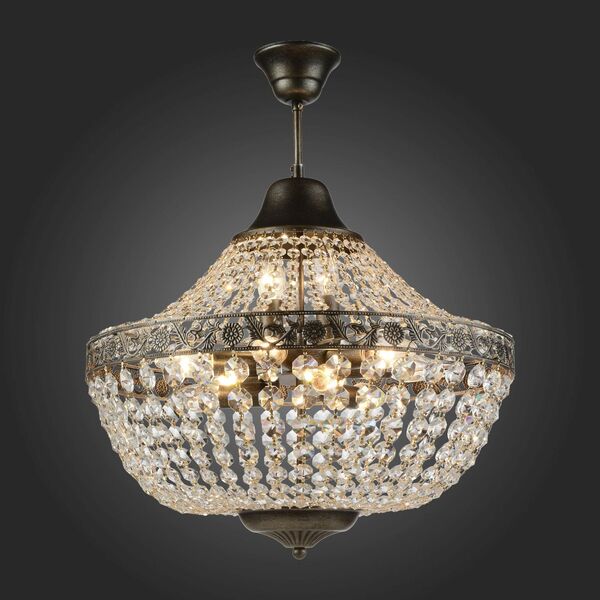 Люстра подвесная ST-Luce Anticato [Черное золото/Прозрачный E14 11*40W]
