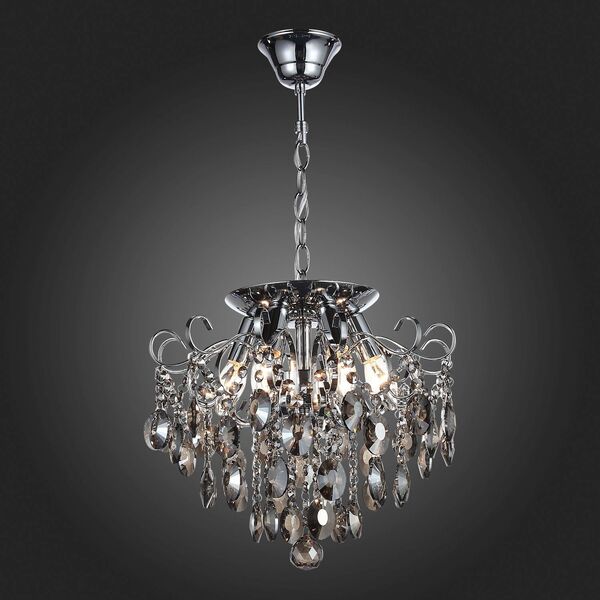 Люстра потолочная ST-Luce Orecchini [Темный хром/Тонированный черный E14 6*40W]