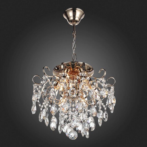 Люстра потолочная ST-Luce Orecchini [Золото/Прозрачный E14 6*40W]