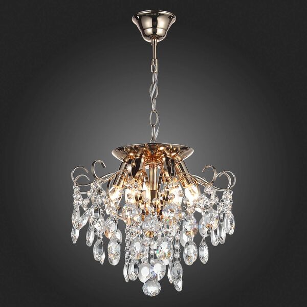 Люстра потолочная ST-Luce Orecchini [Золото/Прозрачный E14 6*40W]