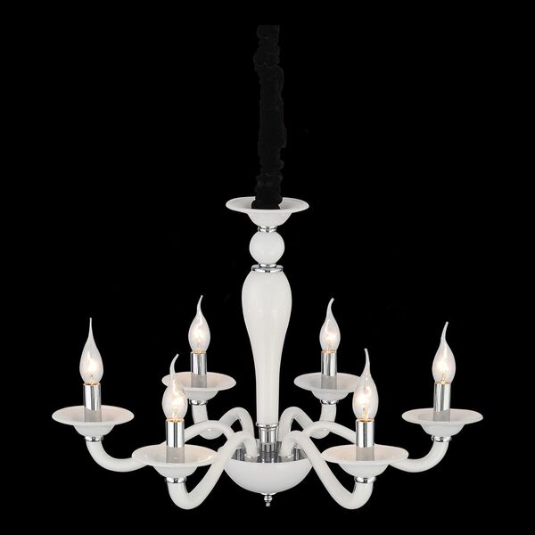 Люстра подвесная ST-Luce Serenatta  [Хром, Белый/Белый E14 6*40W]