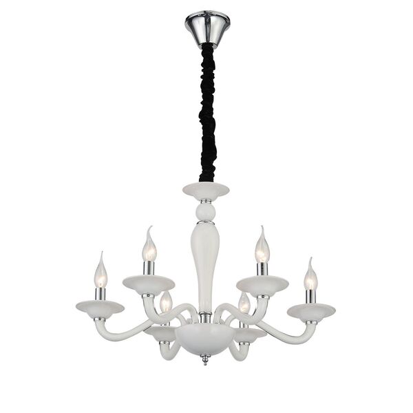 Люстра подвесная ST-Luce Serenatta  [Хром, Белый/Белый E14 6*40W]