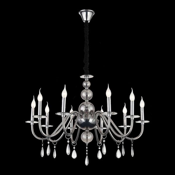 Люстра подвесная ST-Luce Siema [Хром, Дымчатый, Прозрачный E14 10*40W]