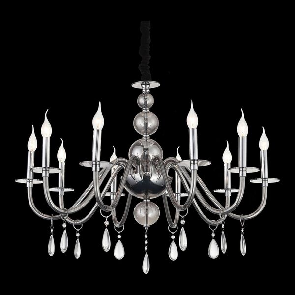 Люстра подвесная ST-Luce Siema [Хром, Дымчатый, Прозрачный E14 10*40W]
