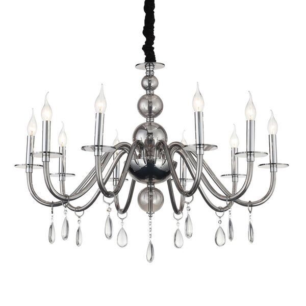 Люстра подвесная ST-Luce Siema [Хром, Дымчатый, Прозрачный E14 10*40W]