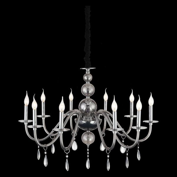 Люстра подвесная ST-Luce Siema [Хром, Дымчатый, Прозрачный E14 10*40W]