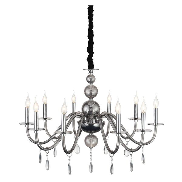 Люстра подвесная ST-Luce Siema [Хром, Дымчатый, Прозрачный E14 10*40W]