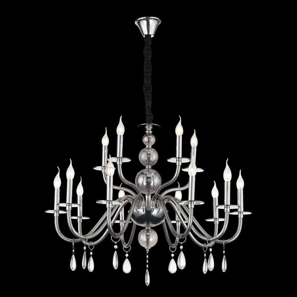 Люстра подвесная ST-Luce Siema [Хром, Дымчатый, Прозрачный E14 15*40W]