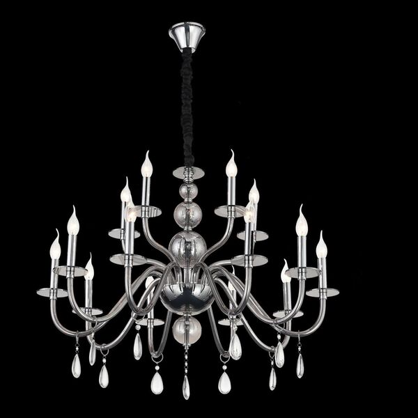 Люстра подвесная ST-Luce Siema [Хром, Дымчатый, Прозрачный E14 15*40W]