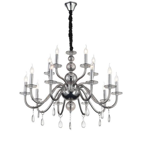 Люстра подвесная ST-Luce Siema [Хром, Дымчатый, Прозрачный E14 15*40W]