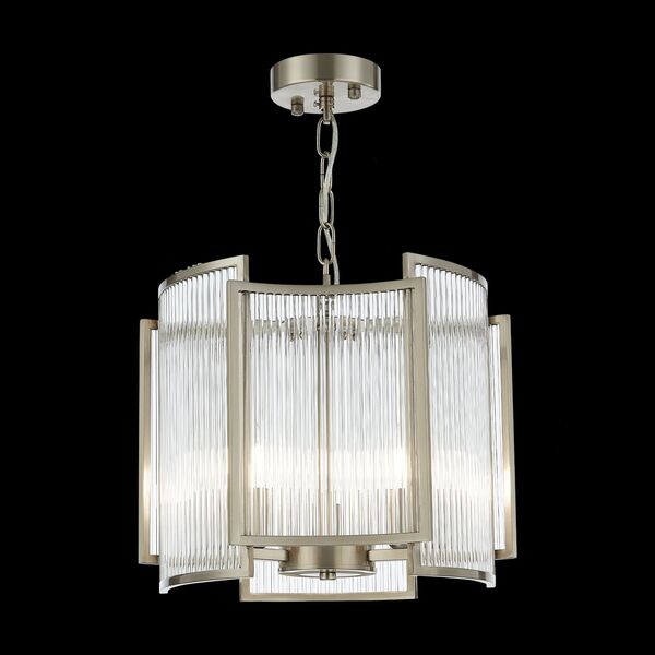 SL1234.103.03 Люстра подвесная ST-Luce Никель/Прозрачный, Никель E14 3*60W