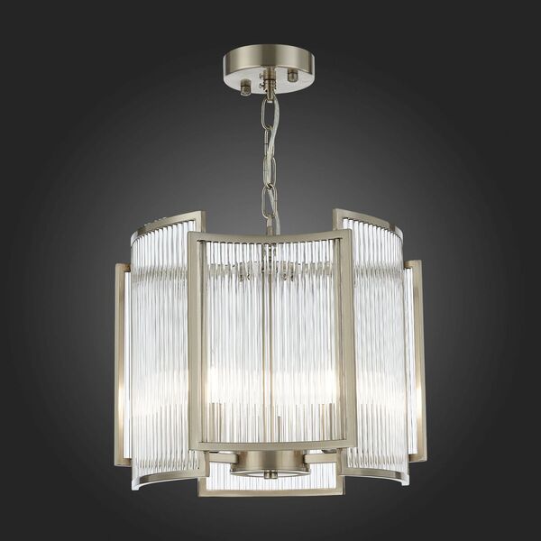 SL1234.103.03 Люстра подвесная ST-Luce Никель/Прозрачный, Никель E14 3*60W