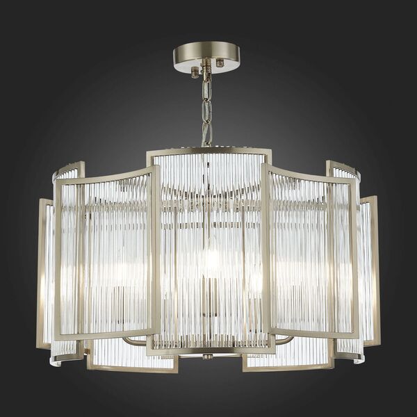SL1234.103.05 Люстра подвесная ST-Luce Никель/Прозрачный, Никель E14 5*60W
