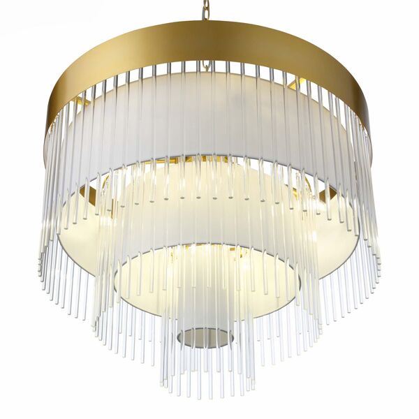 Люстра подвесная ST-Luce Золотистый/Белый, Прозрачный E14 12*40W