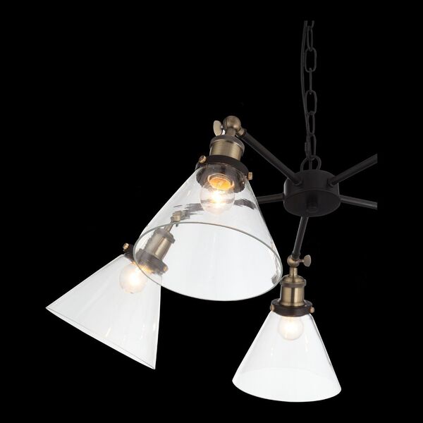 Люстра подвесная ST-Luce Evoluto [Черный, Матовое золото/Прозрачный E27 5*60W]