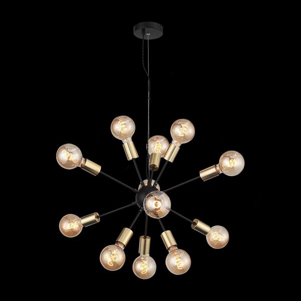 Люстра подвесная ST-Luce Foglione [Черный, Золото E27 12*7W]