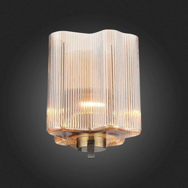 Бра ST Luce Onde [Бронзовый/Янтарный E27 1*60W]