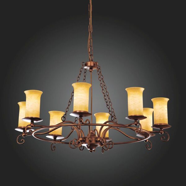 Люстра подвесная ST-Luce Ancora [Коричневый/Янтарный E14 8*60W]