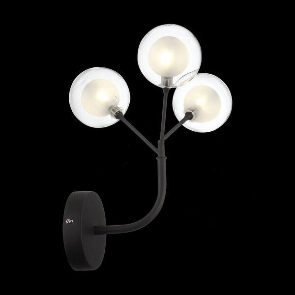 Бра ST Luce Demele [Черный/Прозрачный, Белый G4 LED 3*2W]