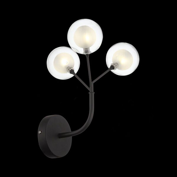 Бра ST Luce Demele [Черный/Прозрачный, Белый G4 LED 3*2W]