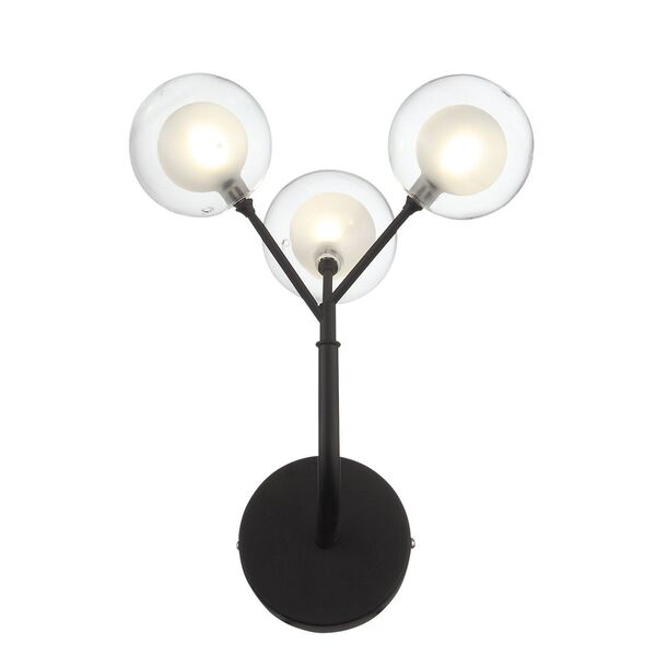 Бра ST Luce Demele [Черный/Прозрачный, Белый G4 LED 3*2W]