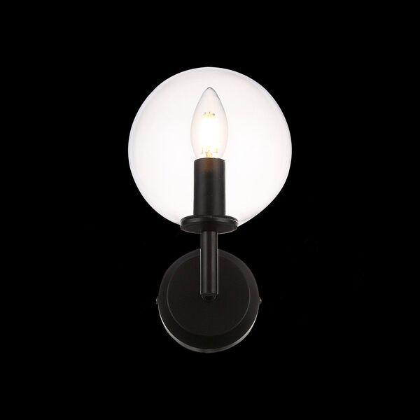 Бра Evoluce Rosello [Черный/Прозрачный E14 1*40W]