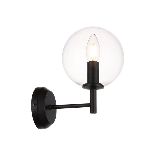 Бра Evoluce Rosello [Черный/Прозрачный E14 1*40W]