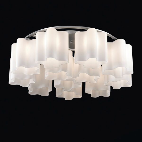 Люстра потолочная ST-Luce Onde [Серебристый/Белый E27 12*60W (из 2-х коробок)]